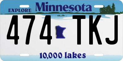 MN license plate 474TKJ