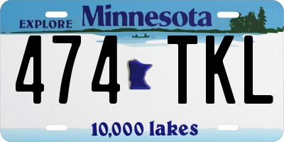 MN license plate 474TKL