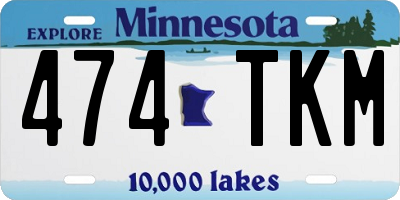 MN license plate 474TKM