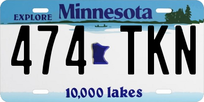MN license plate 474TKN