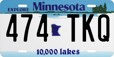 MN license plate 474TKQ