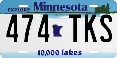 MN license plate 474TKS