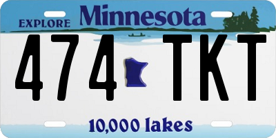 MN license plate 474TKT