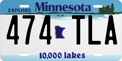 MN license plate 474TLA