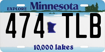 MN license plate 474TLB