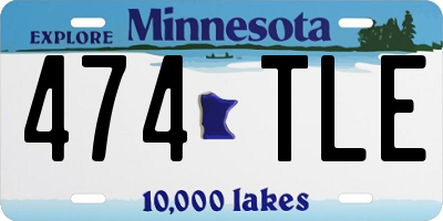 MN license plate 474TLE