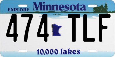 MN license plate 474TLF
