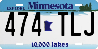 MN license plate 474TLJ