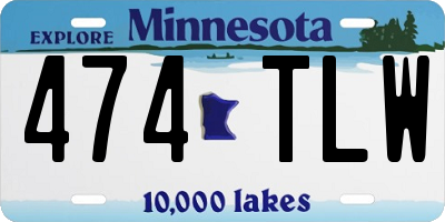 MN license plate 474TLW