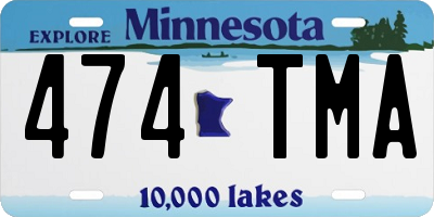 MN license plate 474TMA