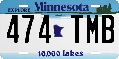 MN license plate 474TMB