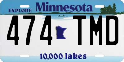 MN license plate 474TMD