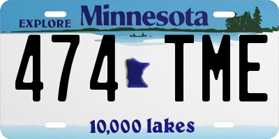 MN license plate 474TME