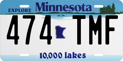 MN license plate 474TMF