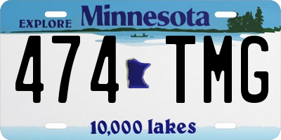 MN license plate 474TMG