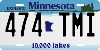 MN license plate 474TMI