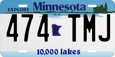 MN license plate 474TMJ