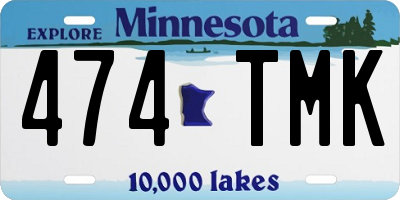 MN license plate 474TMK
