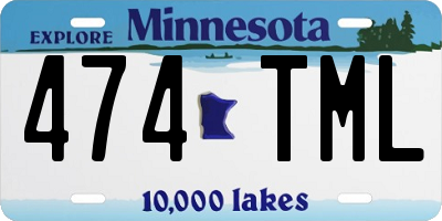 MN license plate 474TML