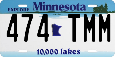 MN license plate 474TMM