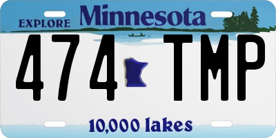 MN license plate 474TMP