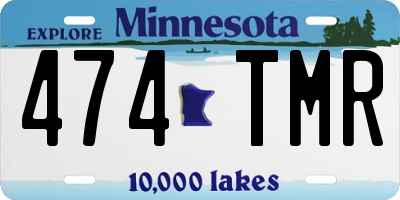 MN license plate 474TMR