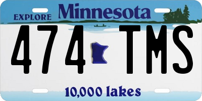 MN license plate 474TMS