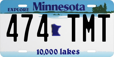 MN license plate 474TMT