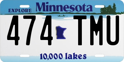 MN license plate 474TMU