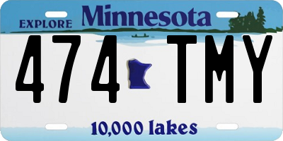 MN license plate 474TMY