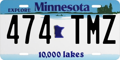 MN license plate 474TMZ