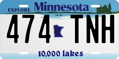 MN license plate 474TNH