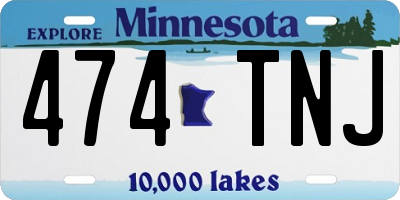 MN license plate 474TNJ