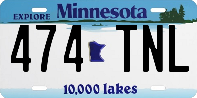 MN license plate 474TNL
