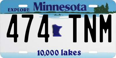 MN license plate 474TNM