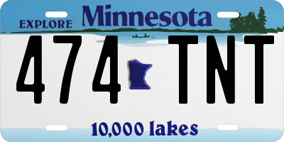 MN license plate 474TNT
