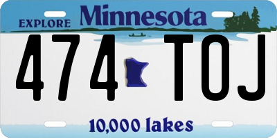 MN license plate 474TOJ