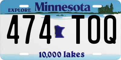 MN license plate 474TOQ