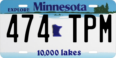 MN license plate 474TPM