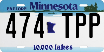 MN license plate 474TPP