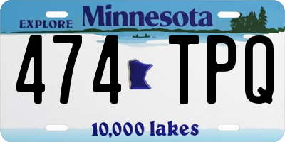 MN license plate 474TPQ