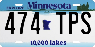 MN license plate 474TPS