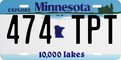 MN license plate 474TPT