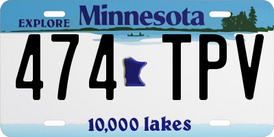 MN license plate 474TPV