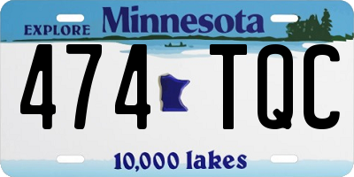 MN license plate 474TQC