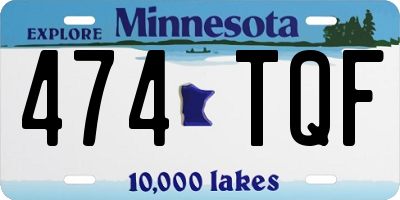 MN license plate 474TQF