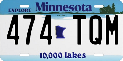 MN license plate 474TQM