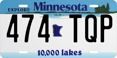 MN license plate 474TQP