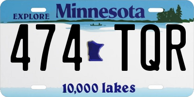 MN license plate 474TQR