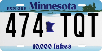 MN license plate 474TQT